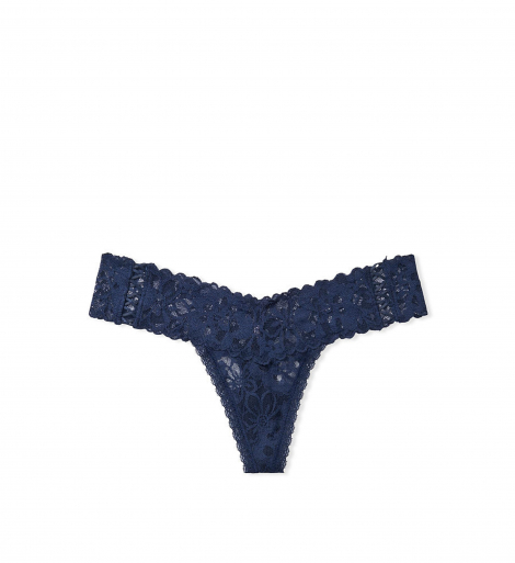 Кружевные трусики Victorias Secret 1159754413 (Синий, XL)