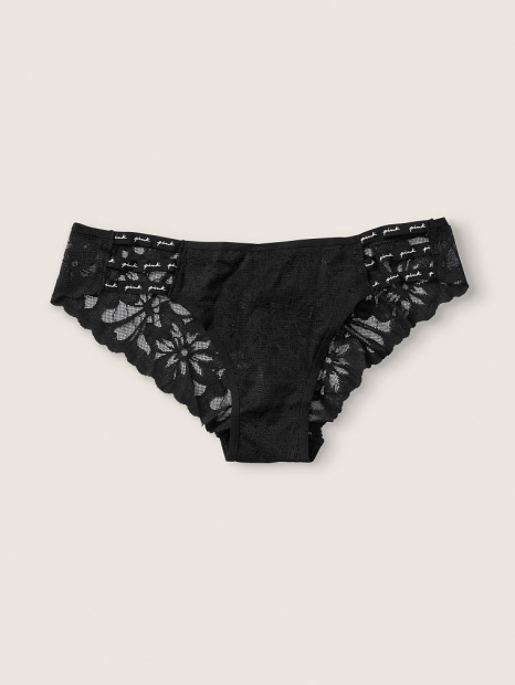Кружевные трусики Victoria's Secret PINK art791575 (Черный, размер XS)