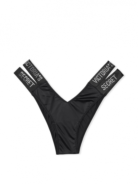 Женские трусики стринги Victoria's Secret art719037 (Черный, размер XL)