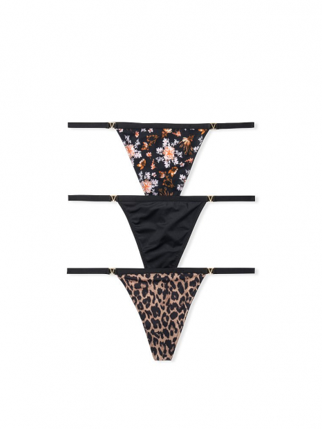 Набор 3 женских трусиков стринги Victoria's Secret art770188 (Разные цвета, размер XS)