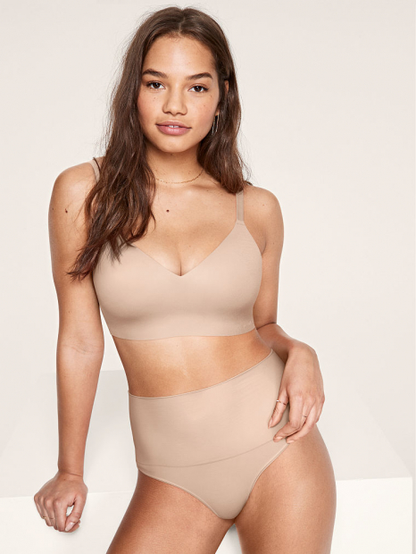 Утягивающие трусики тонг Victoria's Secret art913859 (Бежевый, размер M)