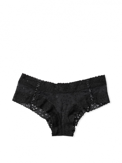 Трусики с цветочным кружевом Victoria's Secret 1159756950 (Черный, XL)