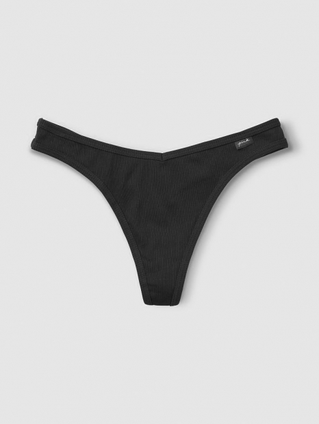 Женские трусики тонг Victoria's Secret PINK art513958 (Черный, размер L)