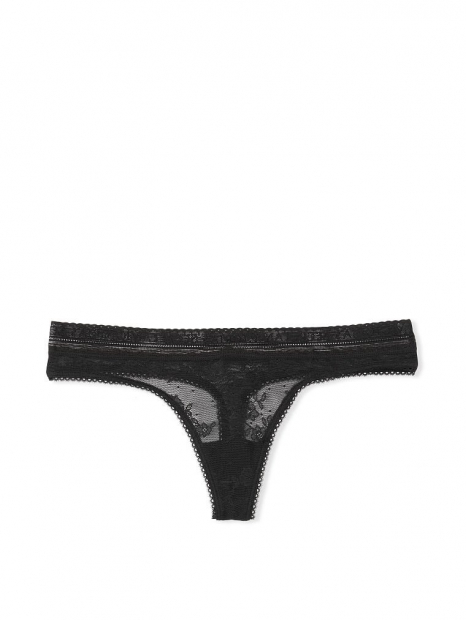 Мереживні трусики тонг Victorias Secret бавовняні M