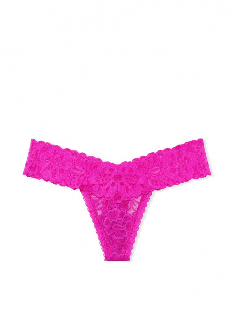 Кружевные трусики тонг Victoria's Secret 1159757990 (Розовый, M)