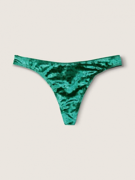 Бархатные трусики стринги Victoria's Secret Pink 1159758267 (Зеленый, XS)