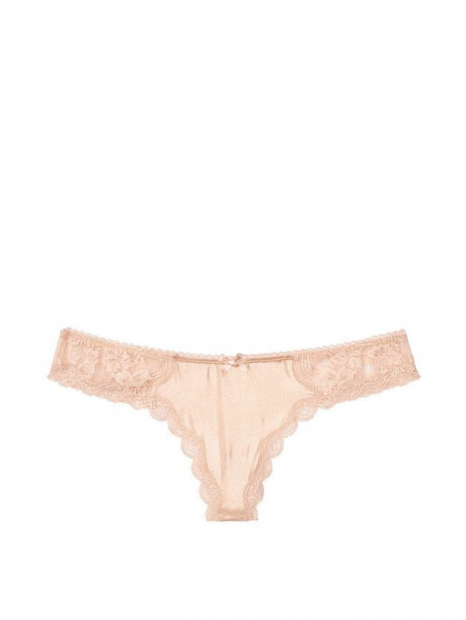 Хлопковые трусики тонги Victoria's Secret 1159760979 (Бежевый, L)