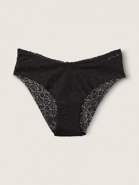 Кружевные трусики Victoria's Secret Pink бикини 1159761190 (Черный, XL)