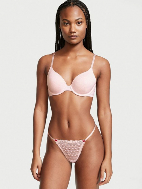 Кружевные трусики стринги Victoria's Secret 1159761312 (Розовый, S)