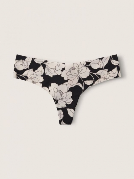 Бесшовные трусики Victoria's Secret PINK 1159761665 (Черный/Бежевый, S)