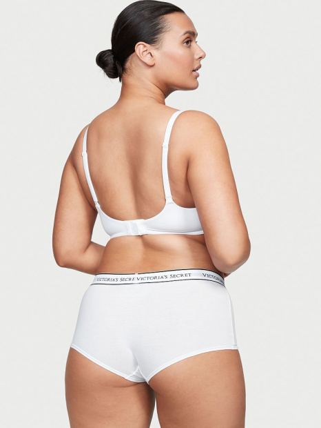 Женские трусики шортики Victoria's Secret с логотипом 1159763474 (Белый, M)
