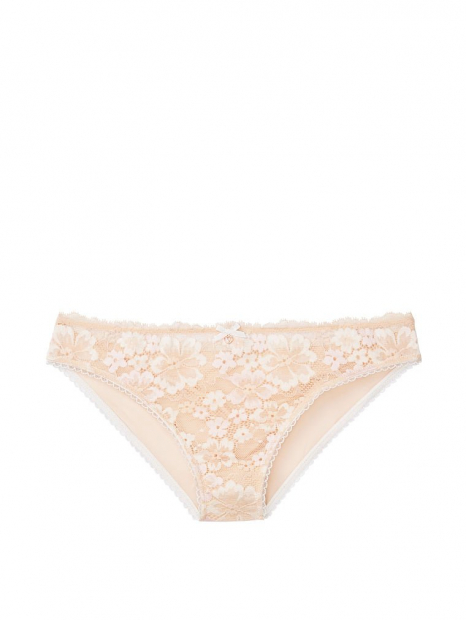 Кружевные трусики бикини Victoria's Secret 1159765785 (Бежевый, XXL)