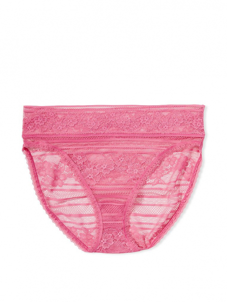 Кружевные трусики Victoria's Secret с цветочным принтом 1159767632 (Розовый, S)