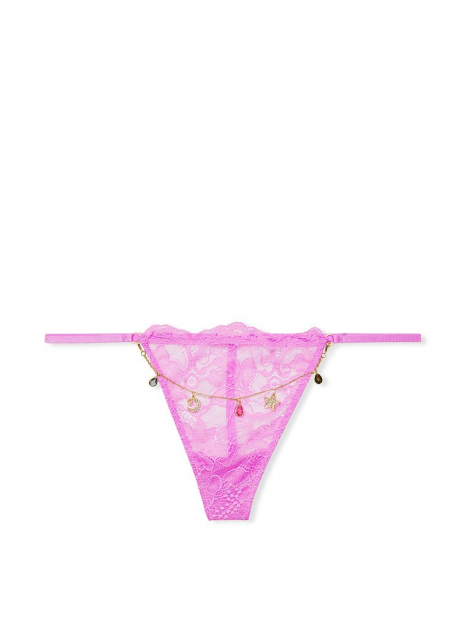 Женские кружевные трусики Victoria's Secret стринги 1159768178 (Розовый, XL)