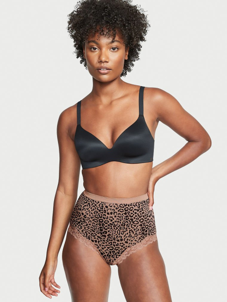 Высокие трусики Victoria's Secret слипы с кружевом 1159768575 (Леопардовый, M)