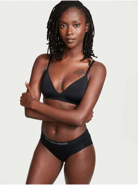 Бесшовные трусики хипхагеры Victoria's Secret 1159768619 (Черный, M)
