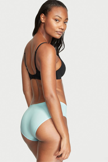Гладкие трусики хипхагеры Victoria's Secret с логотипом 1159770122 (Голубой, S)