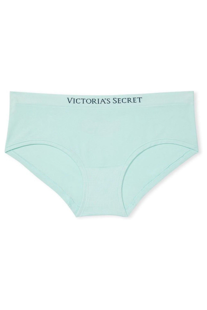 Гладкие трусики хипхагеры Victoria's Secret с логотипом 1159770122 (Голубой, S)
