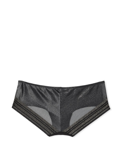 Бесшовные трусики хипхагер Victoria's Secret с шиммером 1159768684 (Черный, S)