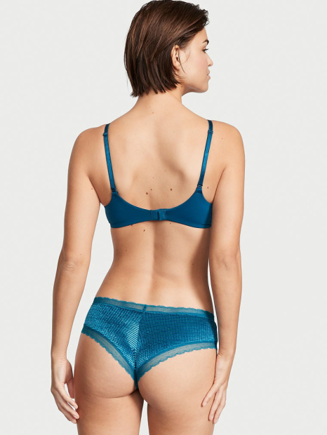 Женские трусики с кружевом Victoria's Secret чики 1159768976 (Бирюзовый, XS)