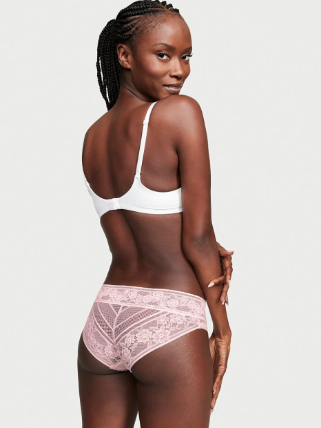 Женские кружевные трусики Victoria's Secret хипхагеры 1159768811 (Розовый, S)