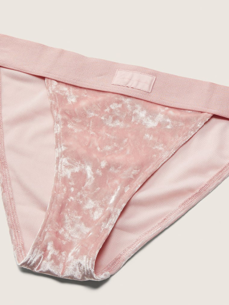 Бархатные трусики Victoria's Secret Pink 1159769705 (Розовый, L)