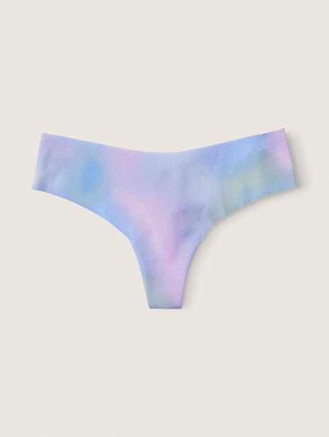Бесшовные хлопковые трусики тонг Victoria's Secret Pink 1159770085 (Голубой, L)