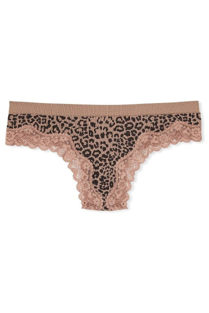 Трусики Victoria's Secret тонг с кружевом 1159770127 (Леопардовый, M)