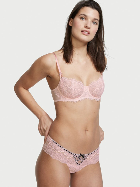 Кружевные трусики Victoria's Secret тонг 1159770239 (Розовый, M)