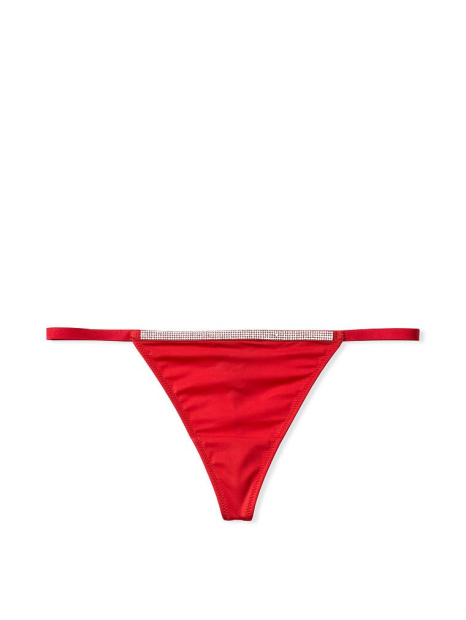 Трусики стринги со стразами Victoria's Secret 1159770672 (Красный, S)