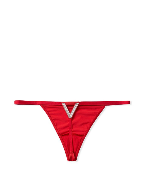 Трусики стринги со стразами Victoria's Secret 1159770672 (Красный, S)