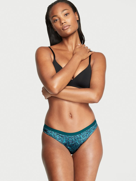 Женские бархатные трусики бикини Victoria's Secret 1159771217 (Зеленый, L)