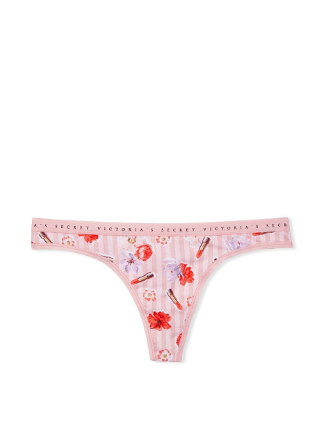 Женские хлопковые трусики Victoria's Secret тонг 1159771374 (Розовый, L)