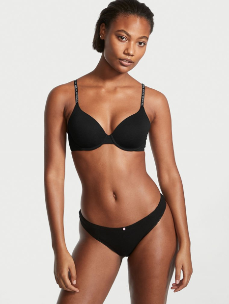 Женские трусики тонг Victoria's Secret 1159772036 (Черный, M)