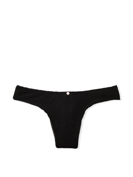 Женские трусики тонг Victoria's Secret 1159772036 (Черный, M)
