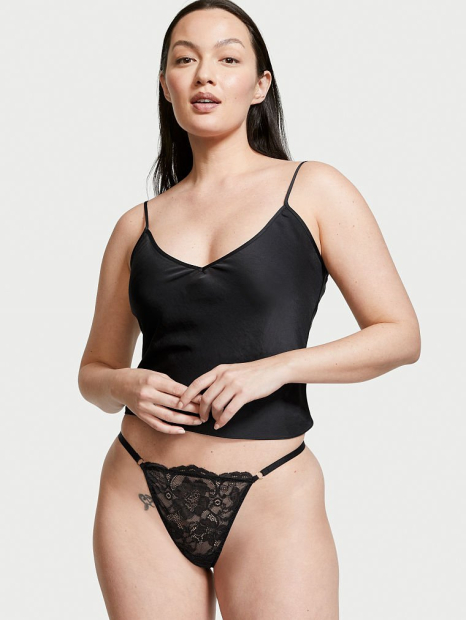 Женские трусики стринги Victoria's Secret 1159772281 (Черный, L)