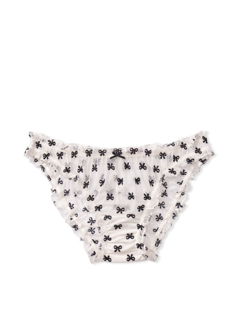 Женские сетчатые трусики чикини Victoria's Secret открытые сзади 1159772507 (Белый, XL)