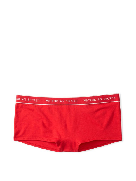 Женские трусики шортики Victoria's Secret с логотипом 1159773457 (Красный, M)