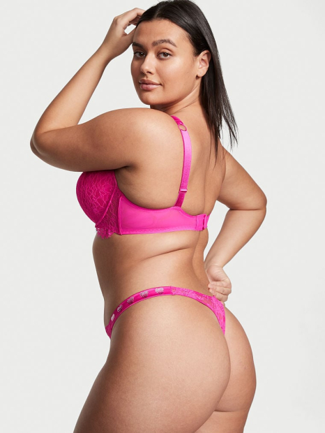 Стильные трусики со стразами Victoria's Secret тонг 1159773708 (Розовый, XS)