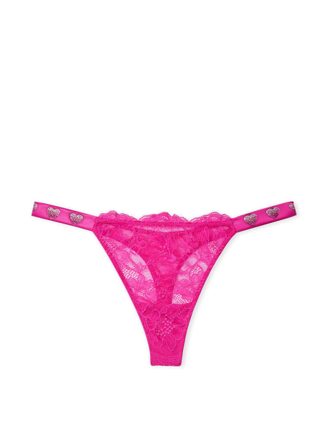 Стильные трусики со стразами Victoria's Secret тонг 1159773708 (Розовый, XS)