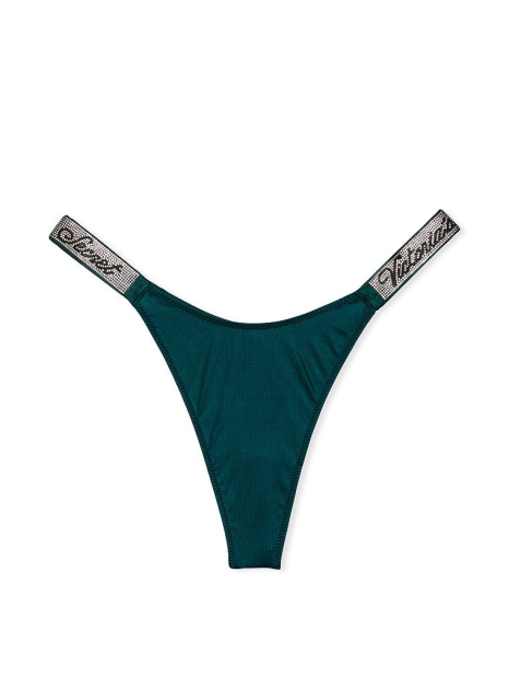 Эффектные трусики со стразами Victoria's Secret 1159774594 (Зеленый, XS)