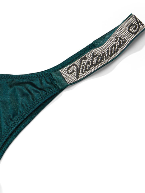 Эффектные трусики со стразами Victoria's Secret 1159774594 (Зеленый, XS)