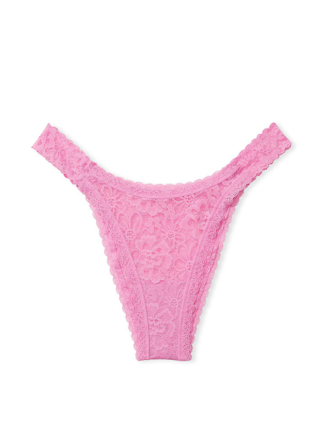 Кружевные трусики бразилиана Victoria's Secret 1159776575 (Розовый, XL)