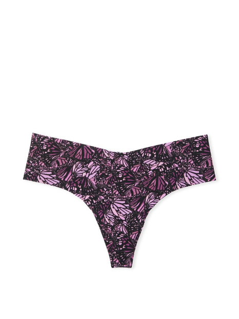 Бесшовные трусики Victorias Secret тонг 1159779629 (Черный/Розовый, L)