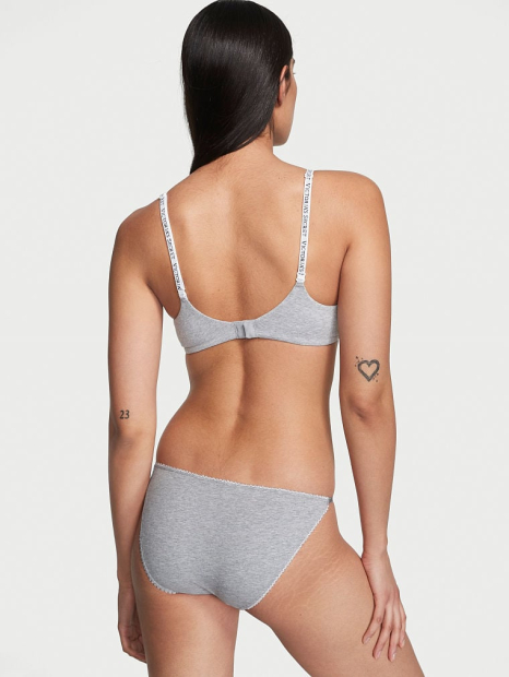 Трусики Victoria's Secret бикини с логотипом 1159780663 (Серый, S)