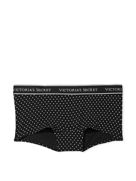 Женские трусики шортики Victoria's Secret с принтом 1159781431 (Черный, XL)