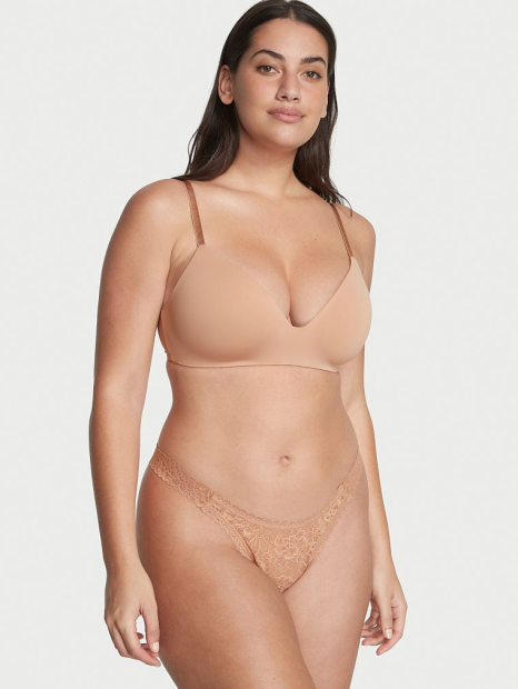 Кружевные трусики бразилиана Victoria's Secret 1159782014 (Коричневый, XS)