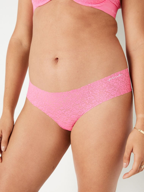 Женские кружевные трусики чикстеры Victoria's Secret Pink 1159784518 (Розовый, S)