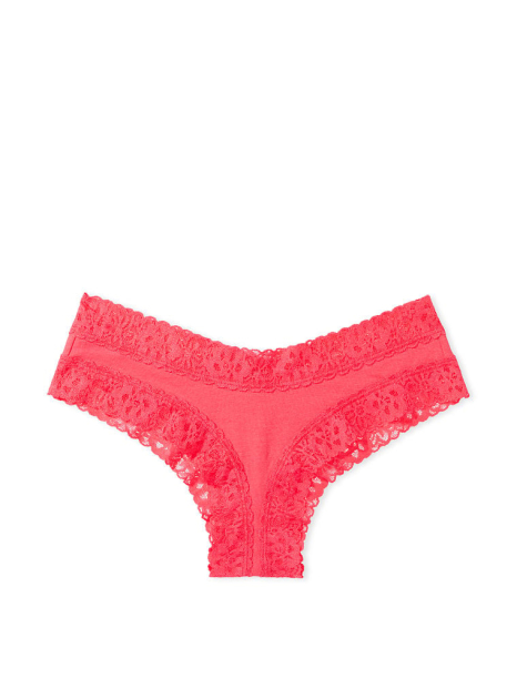 Женские трусики чики Victoria's Secret с кружевом 1159786011 (Розовый, S)