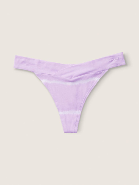 Женские трусики тонг Victoria's Secret Pink с логотипом 1159786523 (Сиреневый, XL)